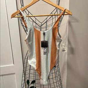 NWT Striped One-Piece Swimsuit